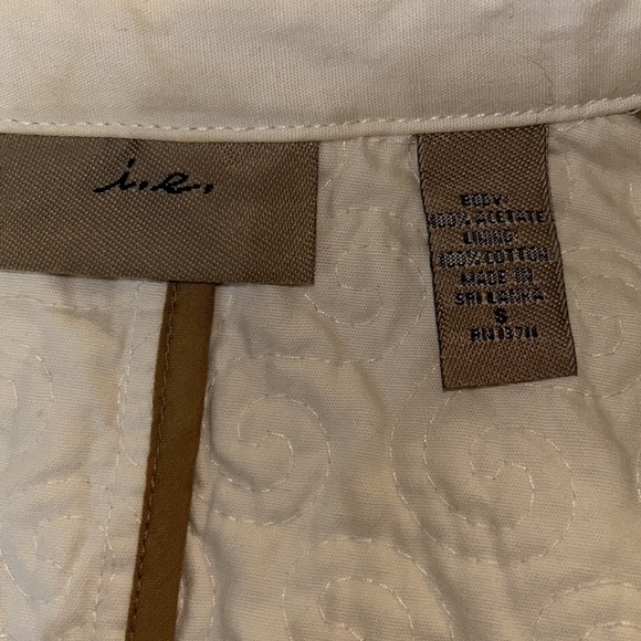 I.e. Gorgeous Cream Satin Swirl Blazer Size Small - Picture 8 of 9